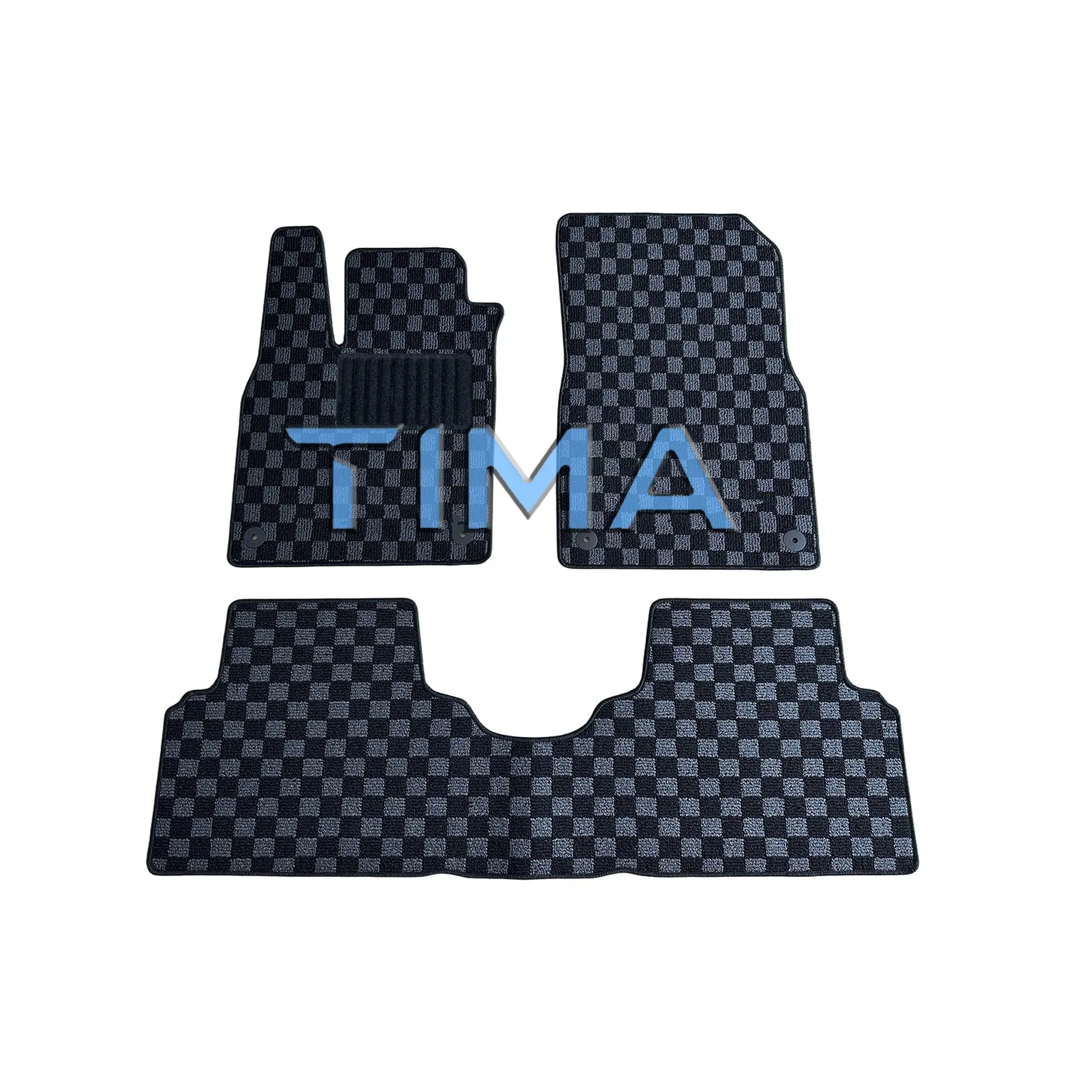 Dice Car Floor Mat Accessories Classical Anti-Slip Checkered Print Floor Foot Pad Mats For Volkswagen ID.3 Left Hand Driveor
