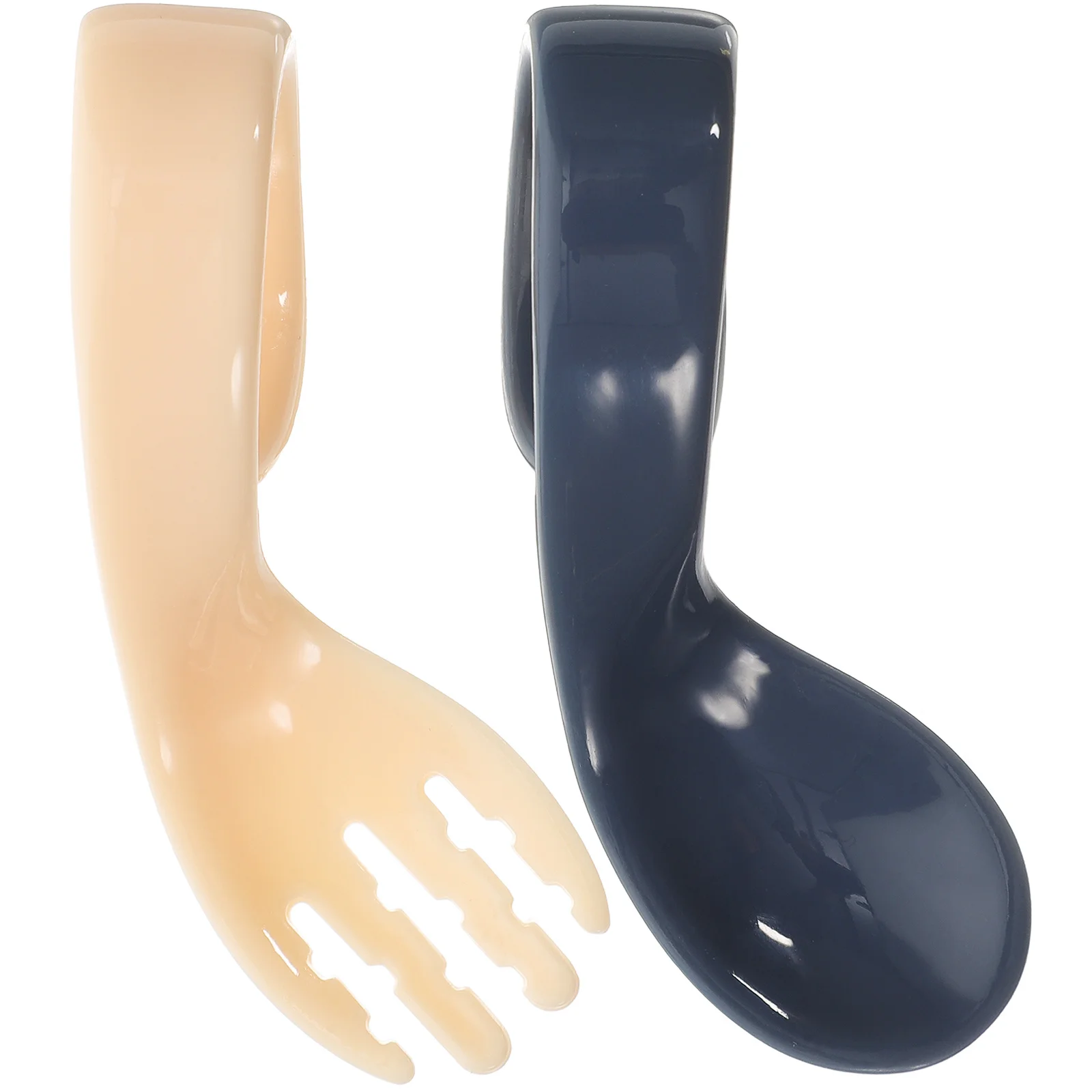 1 مجموعة 1 مجموعة الرضع ملعقة للتغذية شوكة عدة تصميم منحني للأطفال أقل من 2 سنة عدم الانزلاق مقبض ارتفاع درجة الحرارة المقاومة التدريب