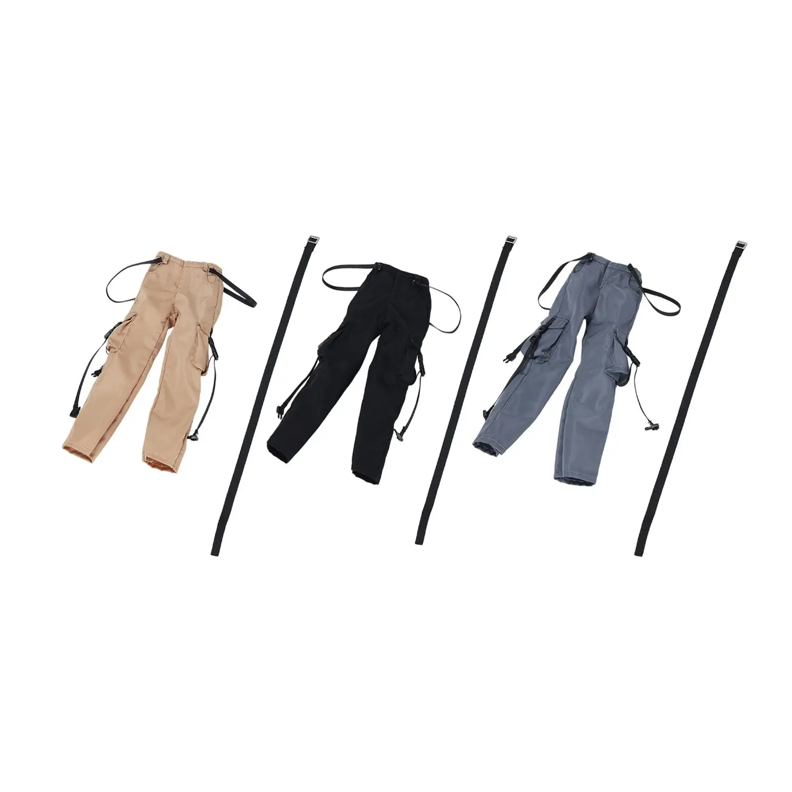 Vêtements de figurines d'action, pantalons et ceinture cargo, mode, habillage pour femmes, vêtements miniatures, Costume de poupée pour femme de 12 pouces, 1/6