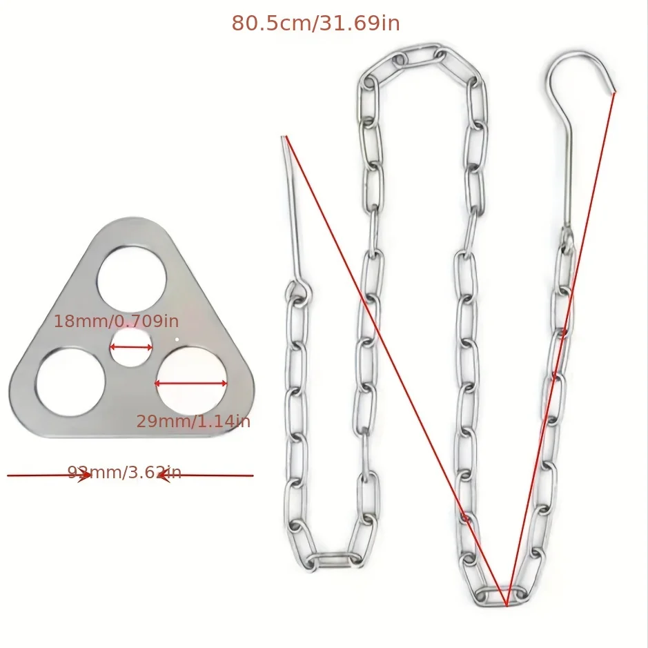 Portable Detachable Outdoor Barbecue Tripod Hanging Rack Stainless Steel Camping Campfire Grill Pot Triangle Stand Set image 3