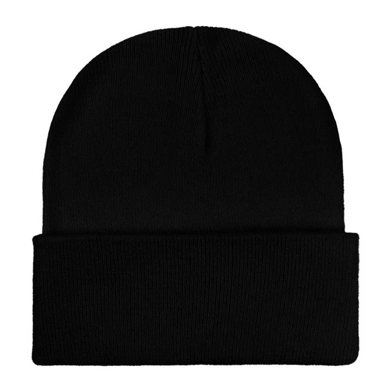 Custom logo beanie hat New adult casual sports soft elastic ski skullies gorros Men women Thick warm knitted hat