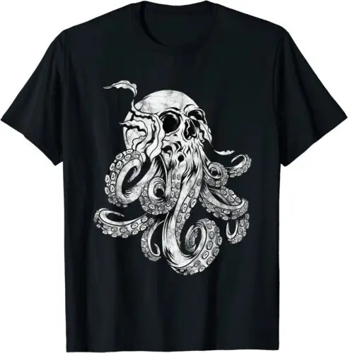  Octopus Skull Monster Kraken Cthullhu Skull Cool Tee T-Shirt S-5xl