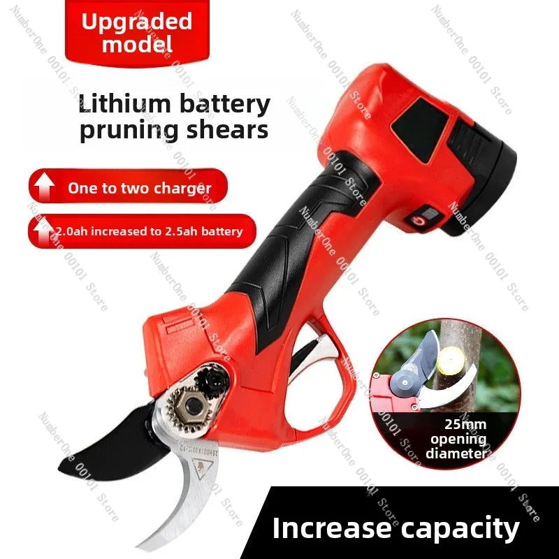 Electric pruning shears, cordless garden shears, brushless lithium-ion battery-powered heavy-duty pruning shears, portable house