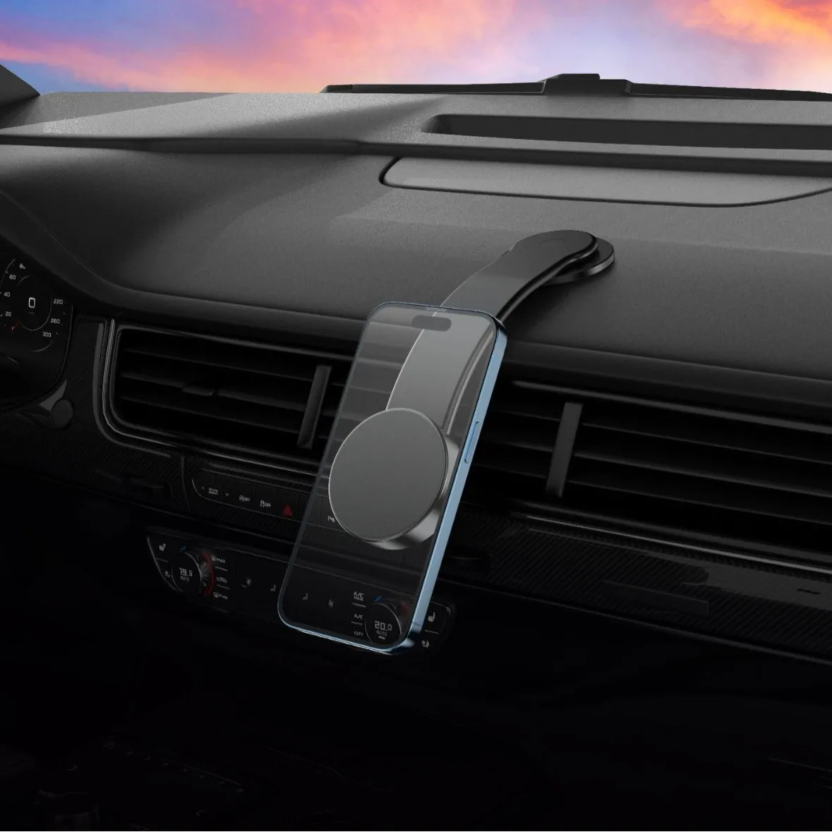 TCYATO Cross Border universal MagSafe Flexible Rod Magnetic Suction Wireless Charging Car Phone Holder for Automotive Use