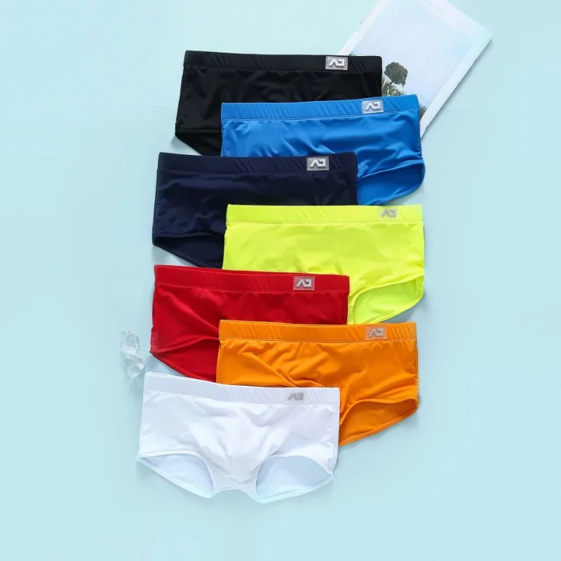 Herren-Badehose mit niedriger Taille und großer Größe, um Peinlichkeit zu verhindern, schnell trocknende Jugendsport-Herren-Boxershorts