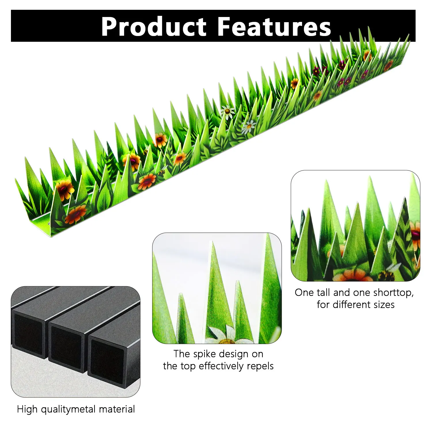 Anti-Climb Security Spike Fence - an Outdoor Wall Anti-Theft And Animal Intrusion Device, Suitable for Various Home And Garden