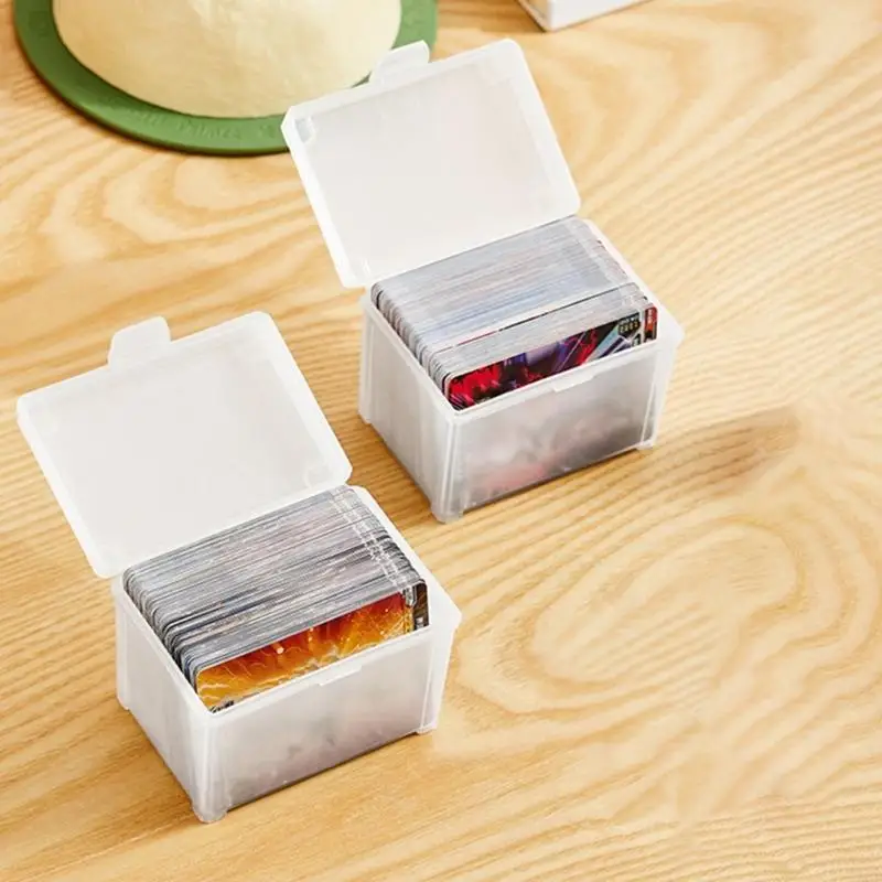 Y51D Playing Card Case Clear Storage Containers Box for Game Card Playing Card Box Small Storage Box Trading Card Storage Box