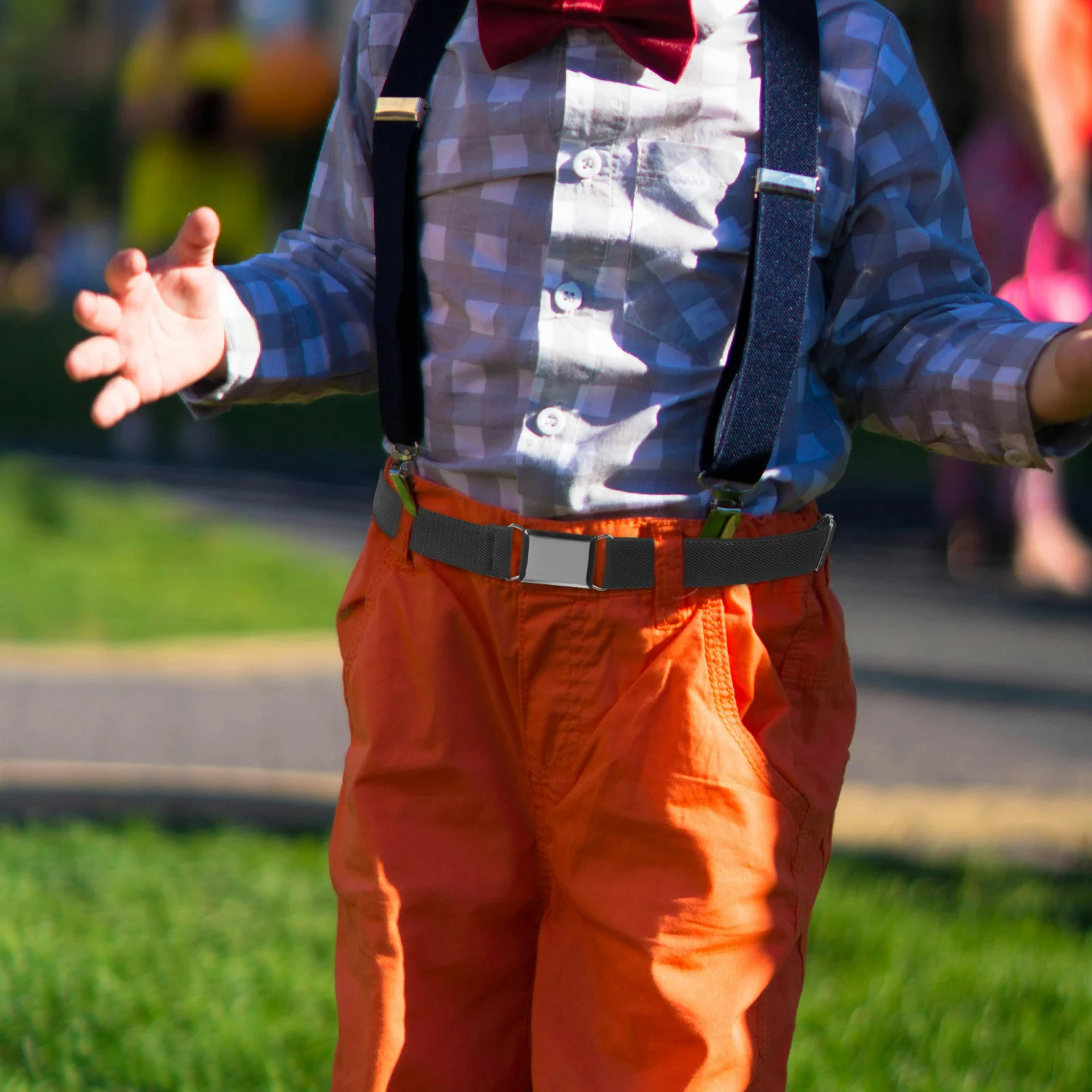 

4pcs Elastic Waist Kids Girls Boys Stretchy Dress Pants Skirt Daily Wear Light Weight Delicate Design Perfect Length Formal