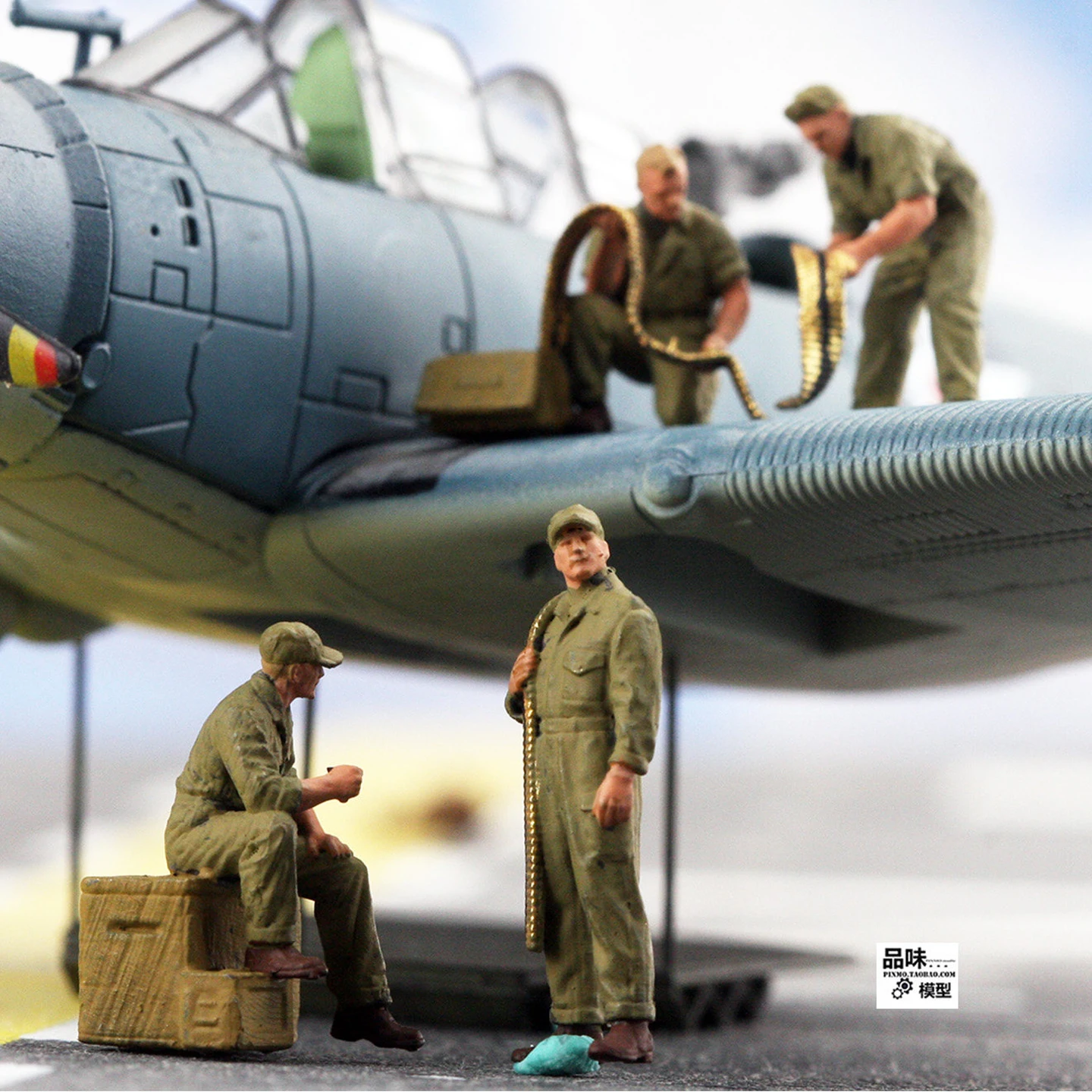 1-72スケール-レジン製-空軍地上勤務員-4人セット-シーンアクセサリーモデル-大人のおもちゃ-ギフト-クラシック-記念品-静的ディスプレイ