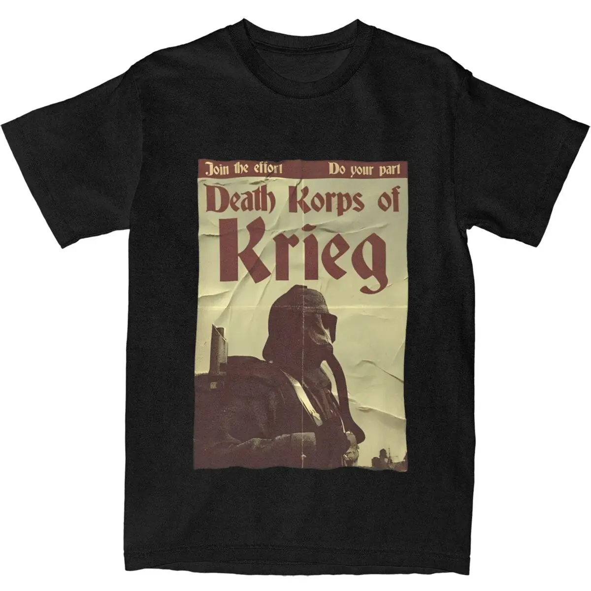 Vintage T-Shirt Death Korps Recruitment Pure Cotton T-Shirts W-Warhammer 40k Hipster Tshirt