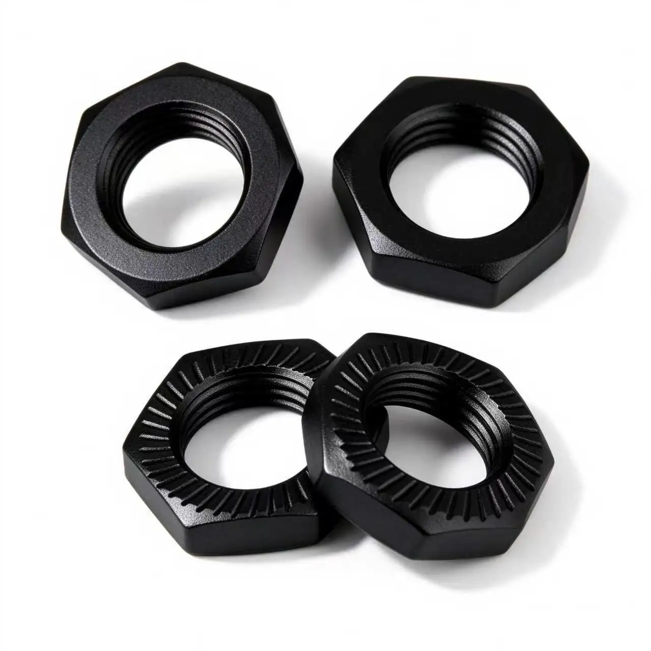 RED SPIDER 4Pcs 12mm RC Aluminum Serrated Hex Wheel Nuts,Anti-slip Nuts for 1/10 RC Crawler SCX10  Redcat Gen8 D90 Replacement