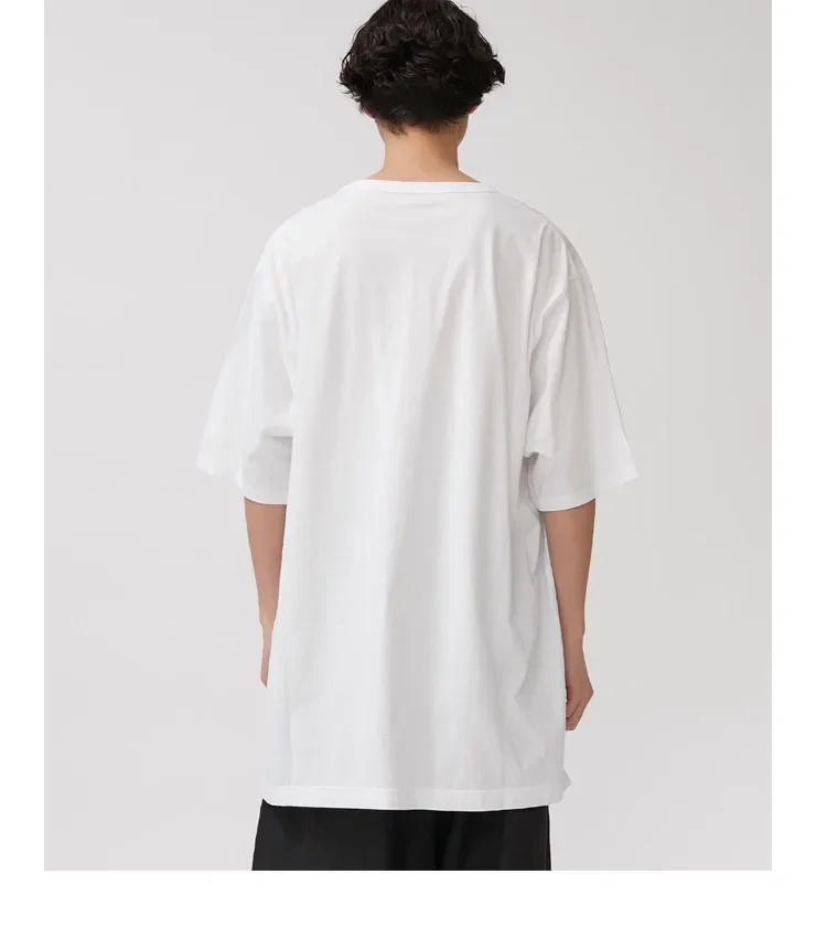 تي شيرت YOJI OOAK SUPIMA PIMA قطني بفتحة صورة ظلية للرجال والنساء محدود من متجر Aoyama، اليابان