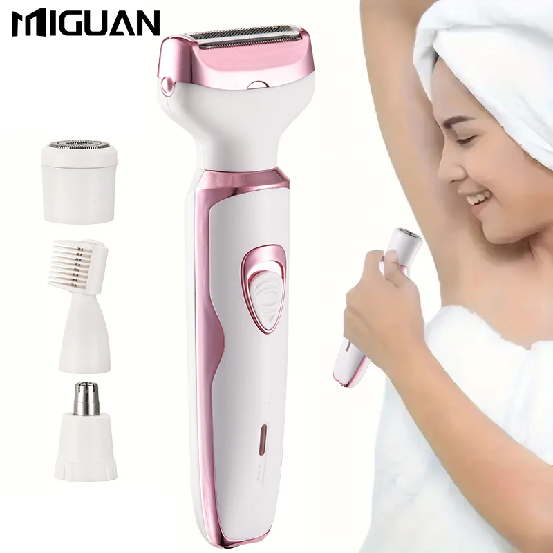 

4 In 1 Women's Electric Hair Remover/Women's Multi-Function Electric Hair Remover Set/Women's Bikini Trimmer/USB Rechargeable