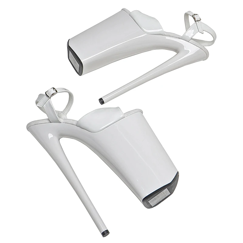 Leecabe, 26 см/10 дюймов, блестящая лакированная верхняя часть из искусственной кожи, модные модные сандалии для вечеринок, обувь для стриптиза на каблуке, обувь для танцев на пилоне