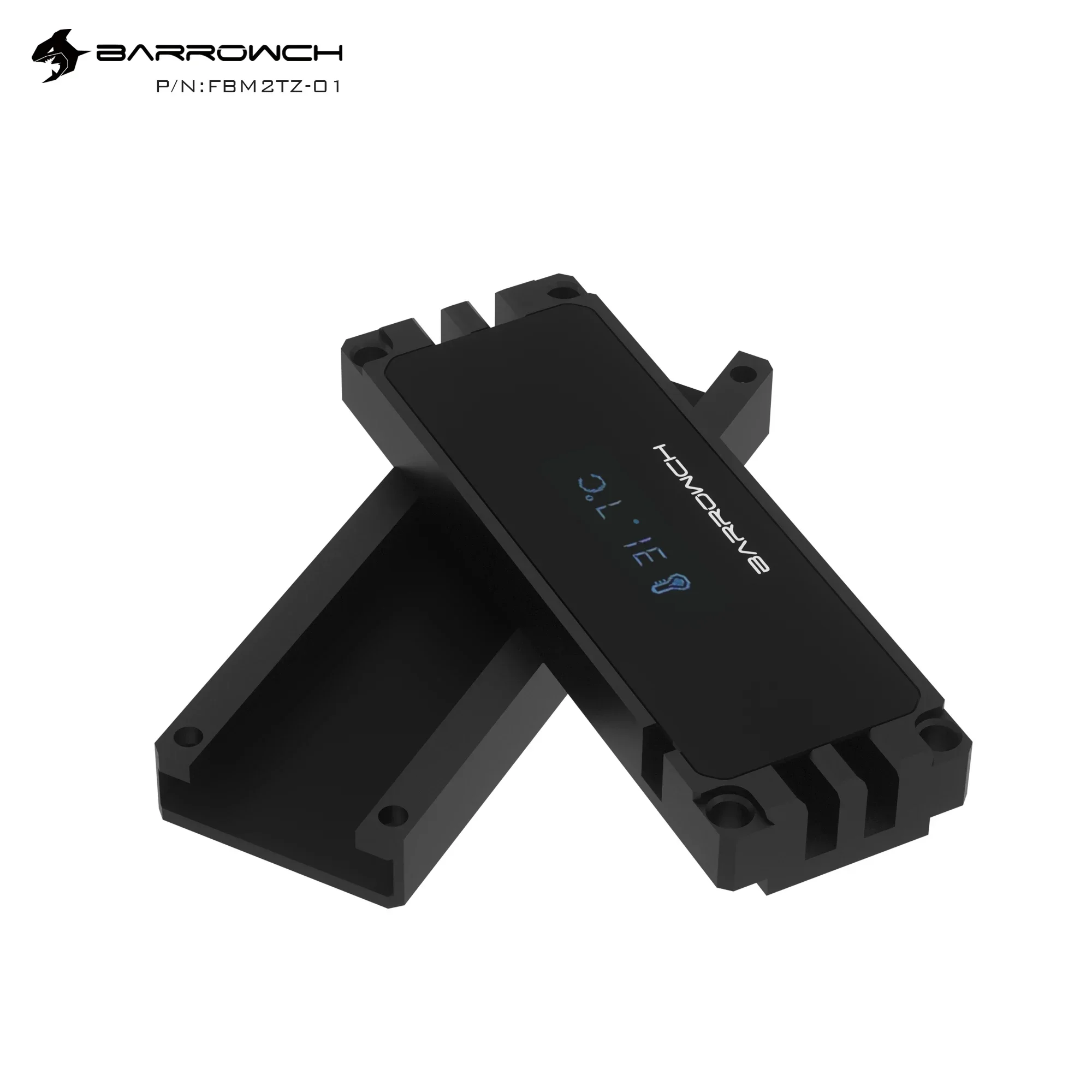 BARROW Use for 2280 \ 22110 PCI-E SSD \ SATA M.2 M2 SSD \ Real-time Display of Temperature / for 80mm/110mm M.2 FBM2TZ-01