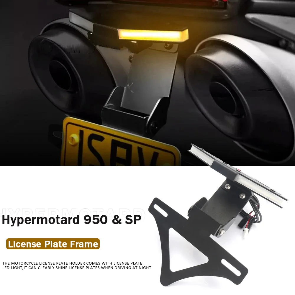 

Accessories Turn Signal Rear License Plate Holder For Ducati Hypermotard 950 SP 2018-2023 Motorcycle Tailstock Frame Bracket Kit