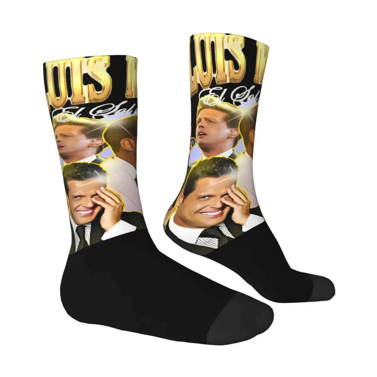 Singer Luis Miguel Tour 2024 Stockings Printed Novelty Socks Autumn Non-Slip Socks Men Climbing Quality Socks