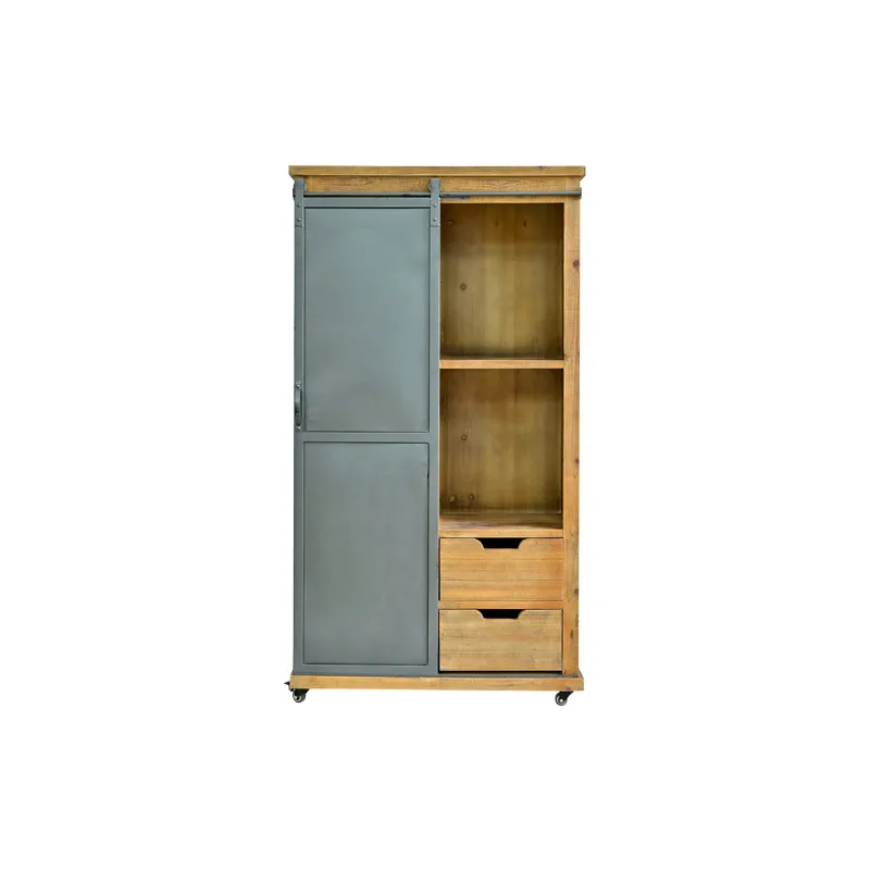 

American style, old-fashioned, wrought iron, push-pull, multi-layer, bookcase, wine cabinet, storage, pull-out, drawe
