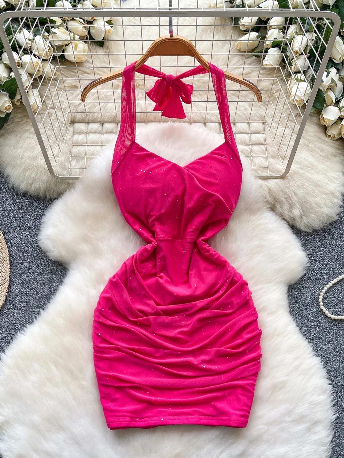 

Сексуальная женская короткая юбка Pure Desire с высокой талией и бретельками, облегающая, модная, летняя, из полиэстера, А-силуэт