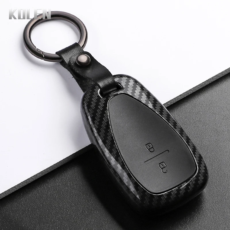 ABS Carbon Fiber Car Key Case Cover For Chevrolet Malibu Blazer Traverse Onix Equino Volt Bolt Trax Orlando Cruze Spark Camaro view 3