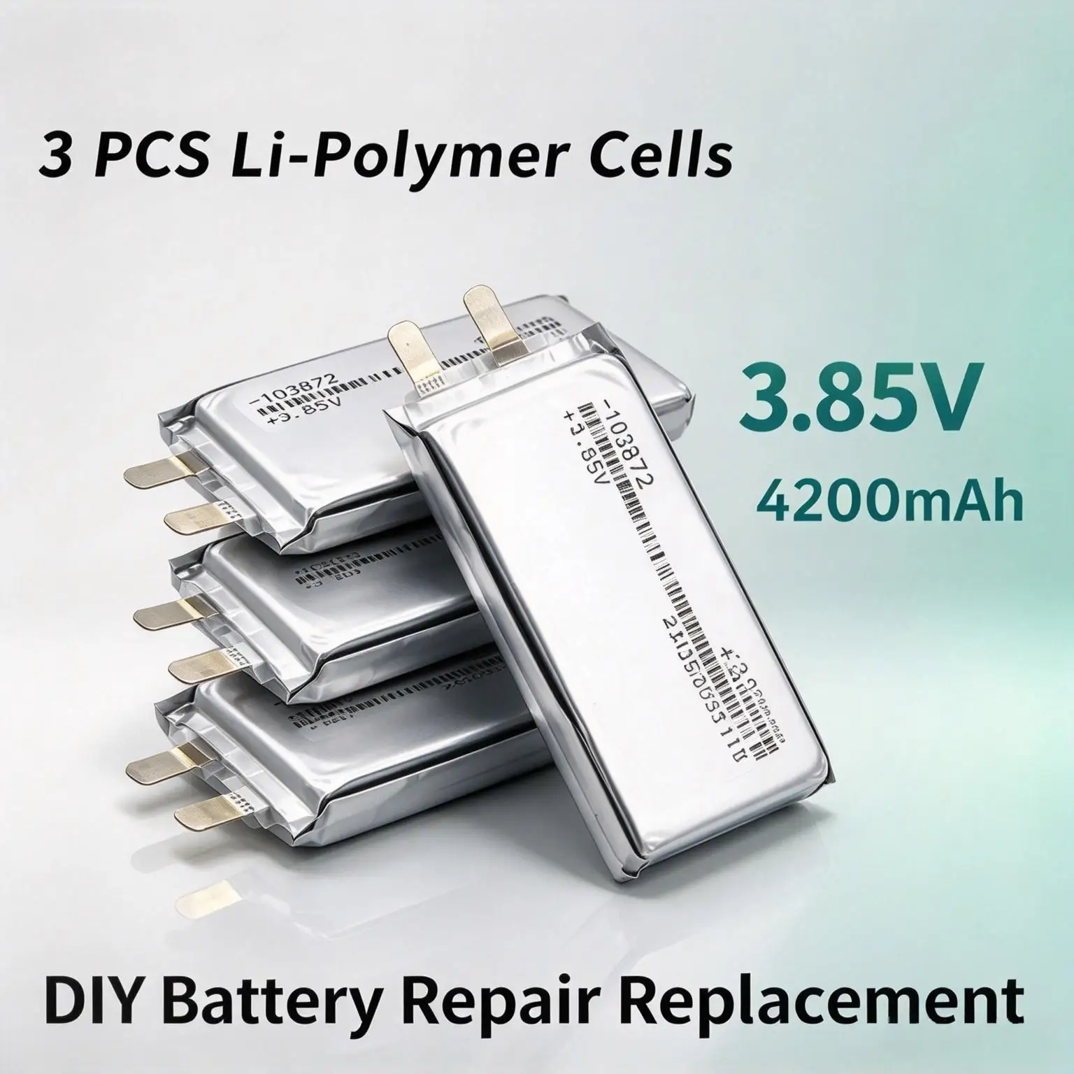 3 PCS 3.85V 4200mAh DIY Li-Polymer Cell Pack, Replacement Battery Repair Parts Compatible for DJI Mavic Air 2 Drone