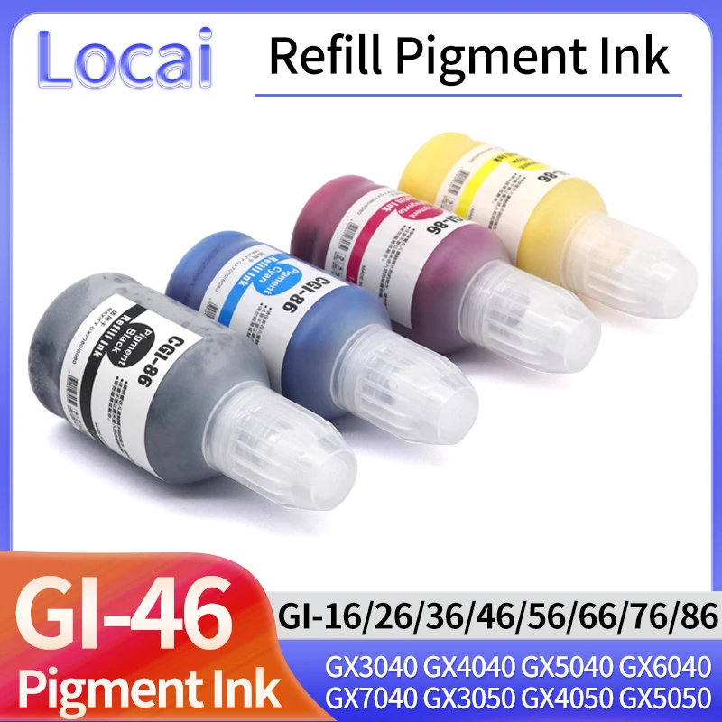 

GI-46 GI-26 GI-36 GI-46 GI-56 GI-96 Pigment Ink Compatible For Canon GX5010 GX6010 GX7010 GX3050 GX4050 GX5050 GX6050 6550 7050