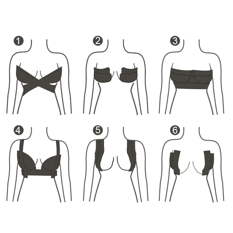 Bra Pita Payudara 10Cm untuk Wanita Bra Tak Terlihat Berperekat Pasties Pita Pengangkat Payudara Penutup Puting Lengket Push Up Aksesori Intim