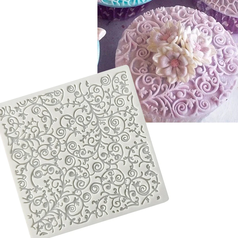 قالب سيليكون على شكل فرع مخطط حمار وحشي ، أدوات تزيين كعكة السكر ، أواني الخبز