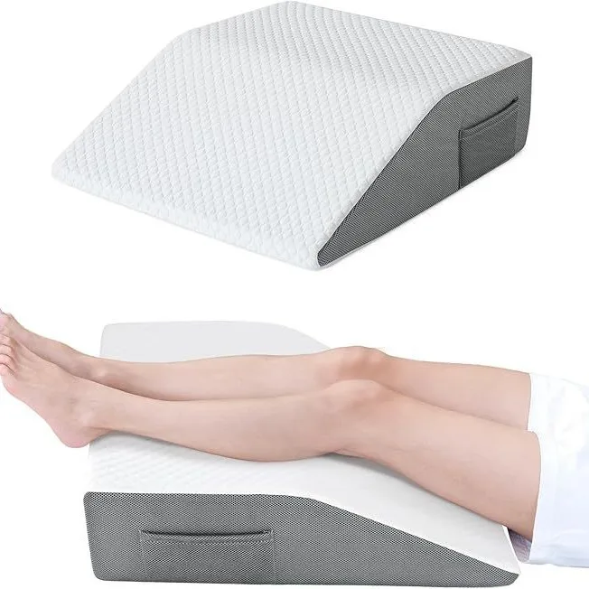 

Leg Pillow, 8inch Leg Elevating Pillow for Legs,Rest, Sleeping,Leg Wedge Pillow for Side Sleeping, Memory Foam Leg Wedge Pillow