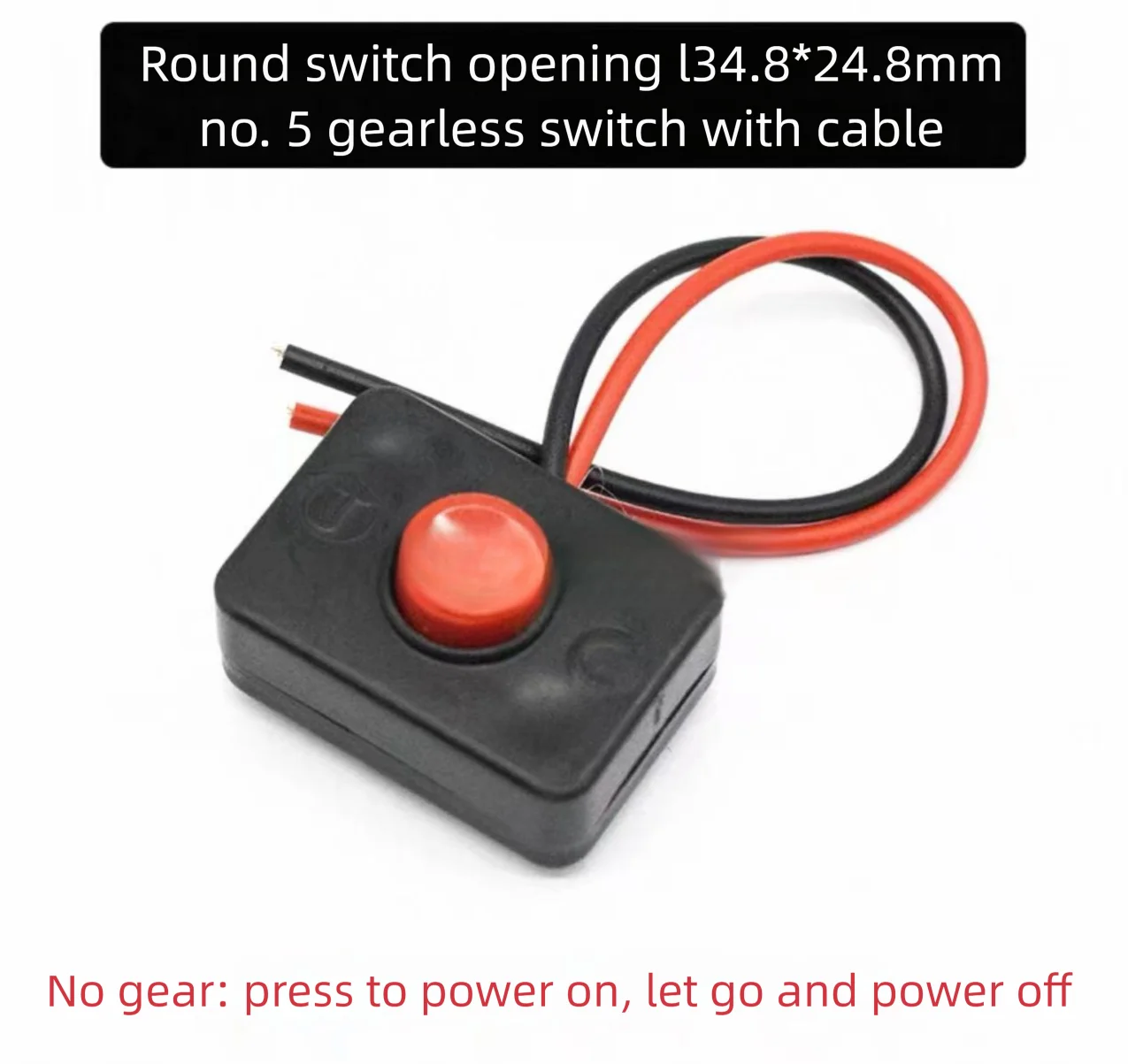1PCS Automotive button small switch modified motorcycle switch horn switch daily running light switch with wire 12V24V