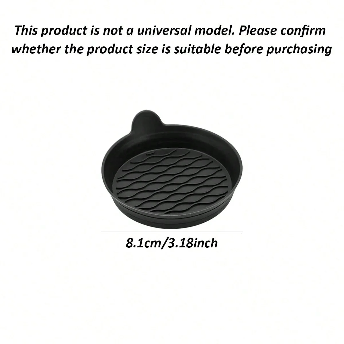 4/2-Pack Silicone Car Cup Coasters - Non-Slip Universal Holder Inserts for All Vehicles (Black)