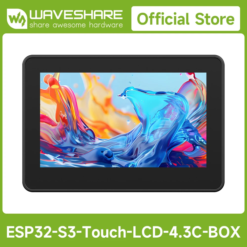 Waveshare ESP32-S3 4.3inch AI Voice Touch Display Development Board, 800 × 480 Resolution, 5-Point Touch, Dual-MIC Array
