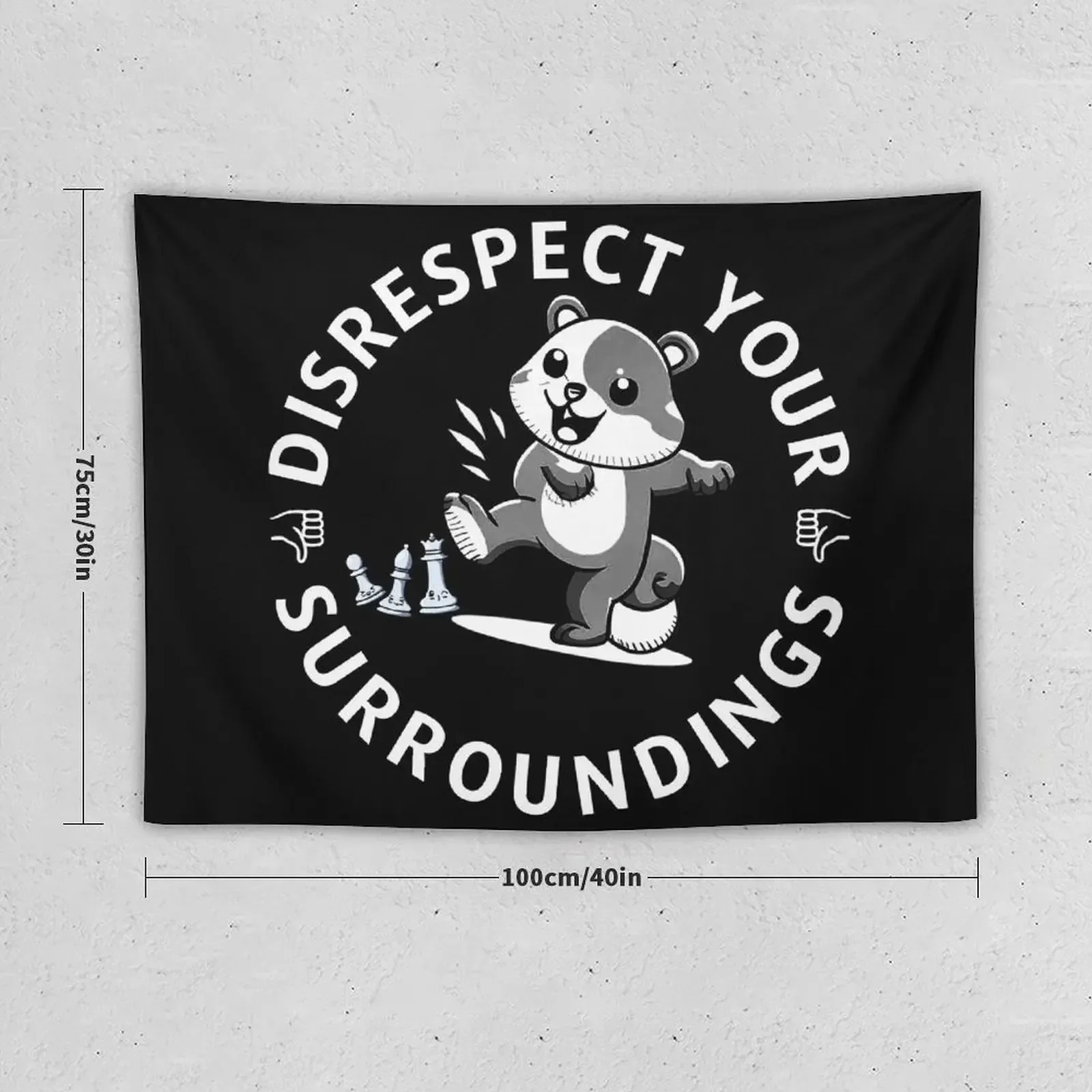 Disrespect Your Surroundings Tapestry Wall Tapestries Cute Room Decor Decoration For Bedroom Tapestry