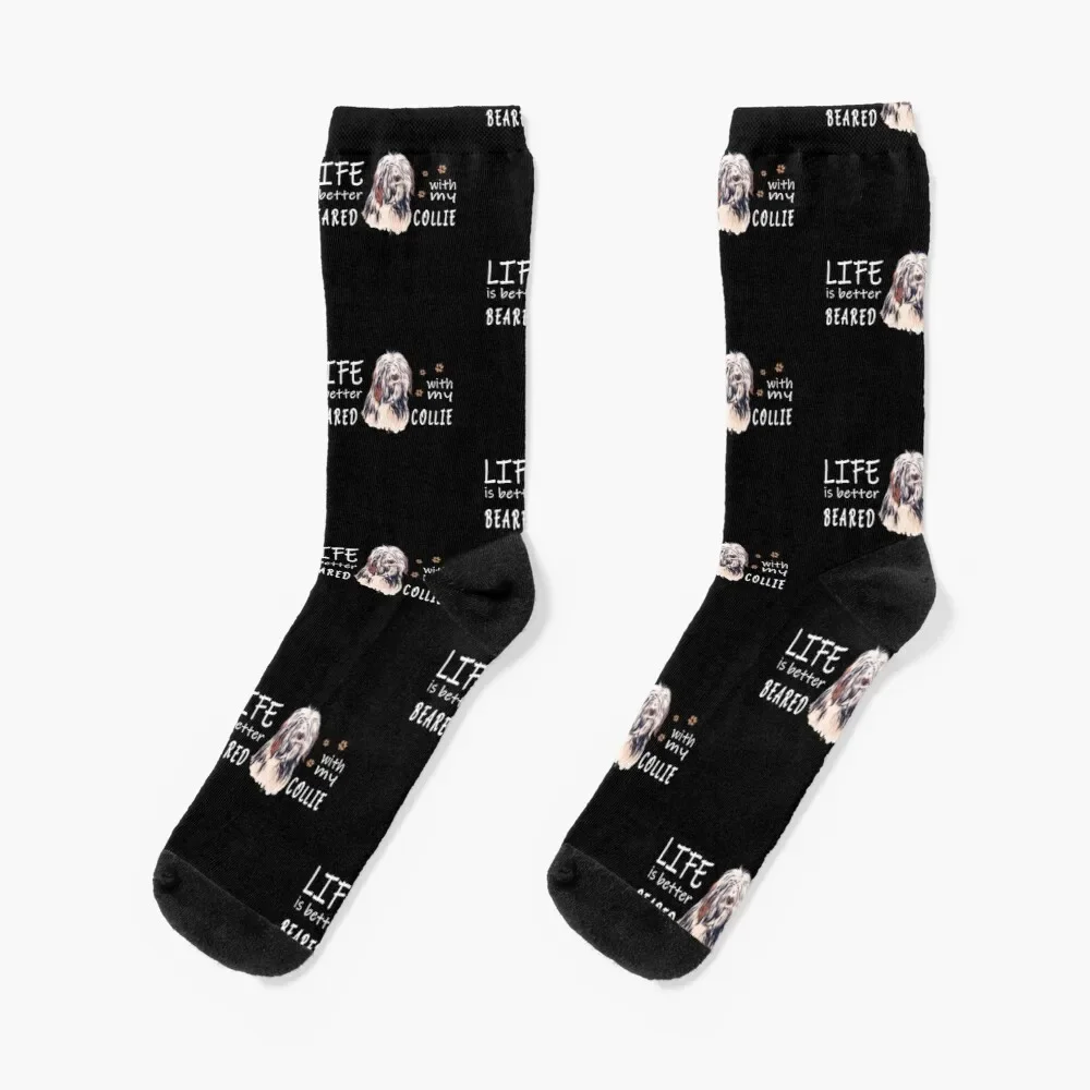 

A Bearded Collie make the life better of dog lovers Socks Stockings man luxe heated Men's Socks Women's