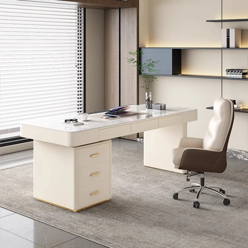 Light Luxury Senior Office Desk Design Slate Household Simplicity Modern Office Desk Computer Escritorio Office Furniture QF50OD