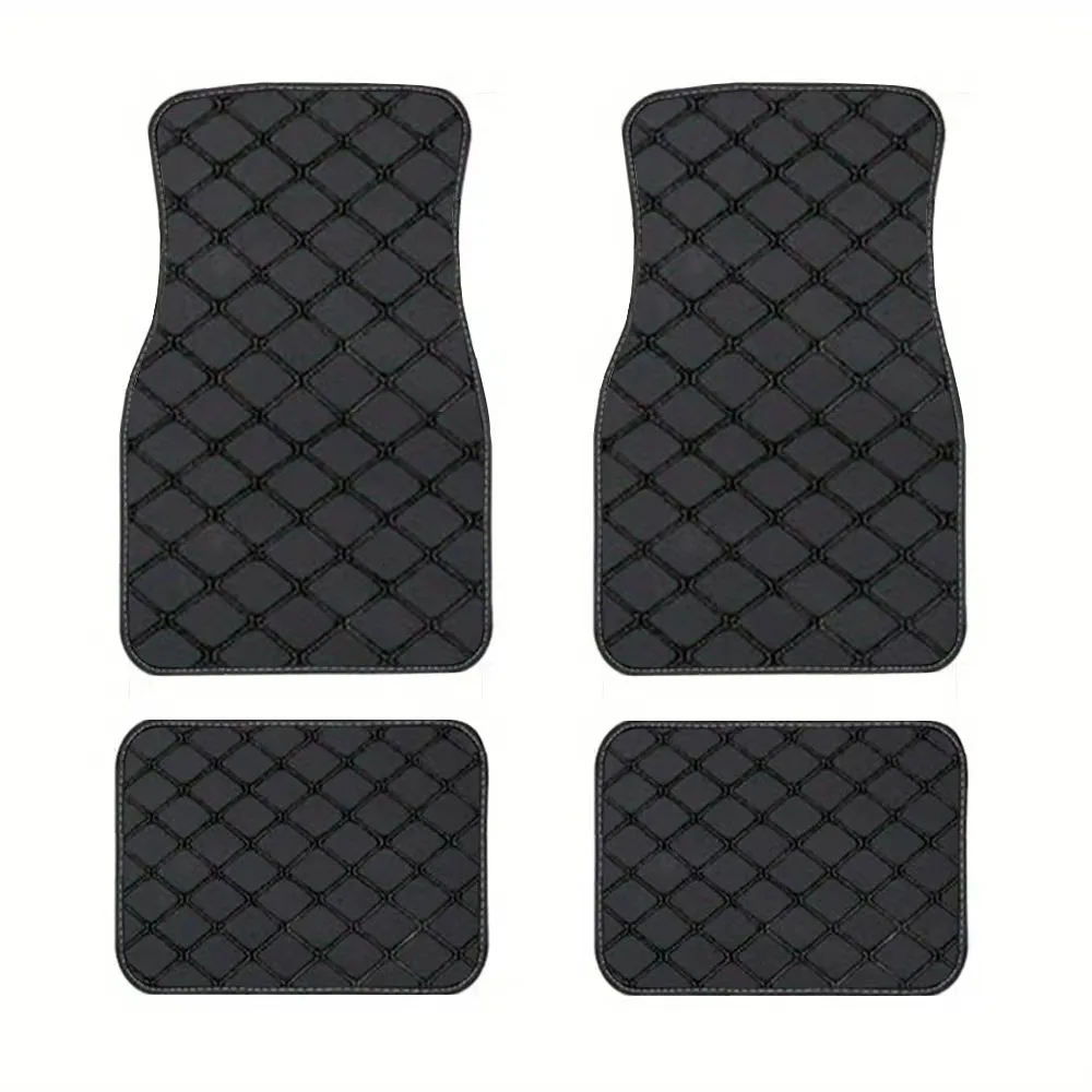 

Car Floor Mats Waterproof Auto Foot Pad Protectors Universal Automobile Interior Carpet PU Front Rear Lining Set Car Accessories