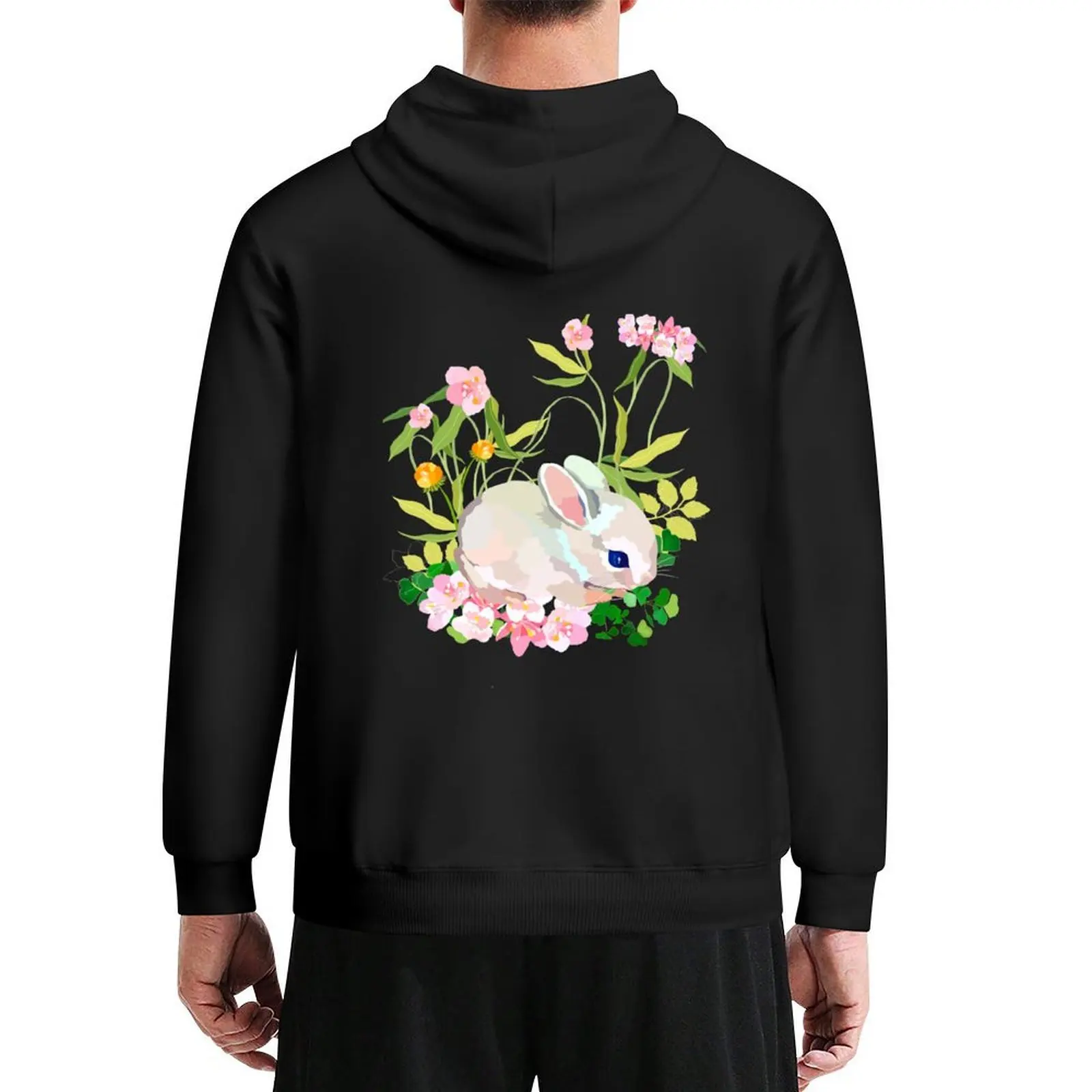 

springtime bunny Hoodie mens designer clothes korean autumn clothes men's sweat-shirt autumn autumn hoodie