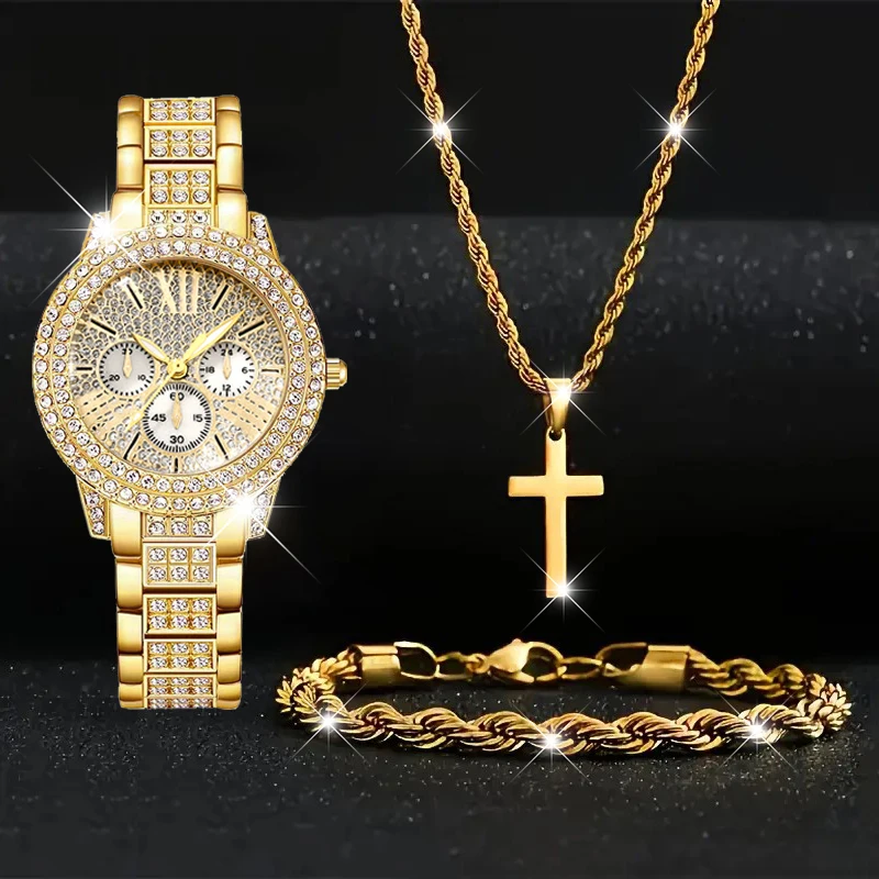 3Pcs Women's Retro Fashion Watch Set, Exquisite And Elegant, Perfect For Valentine's Day, Birthday Party, And Various Occasions.