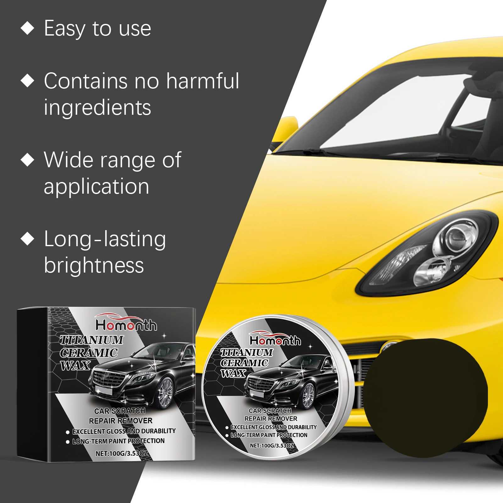 Homonth Car Care ครีมขัดสี Scratch Repair ขัด Decontamination Reconditioning Care ครีม 1 ชิ้น