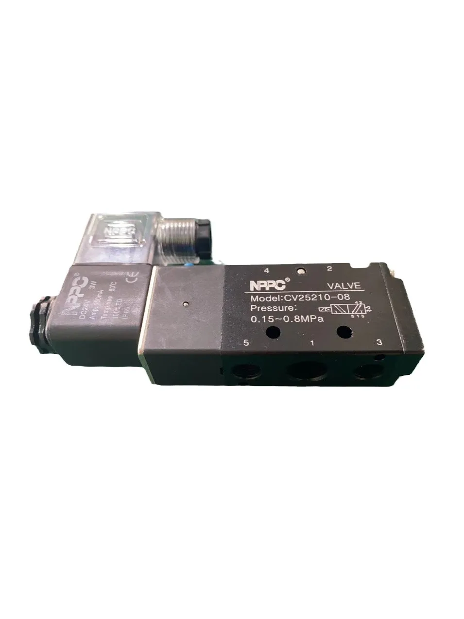 

CV25210-08 5/2 way solenoid valve black or silver color coil voltage DC24V AC24V AC220V single head port size G1/4 NPPC Brand