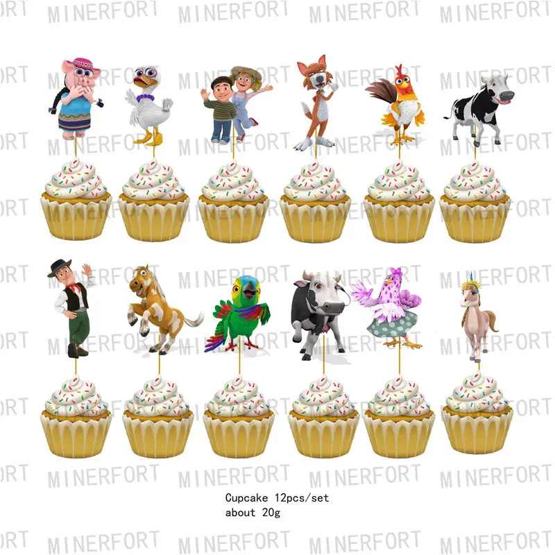 La Granja Zenon Party Decoration Supplies Cow Balloons Happy Birthday Banner Dream Rangeland Farm Animal Pet Decor Tableware Toy