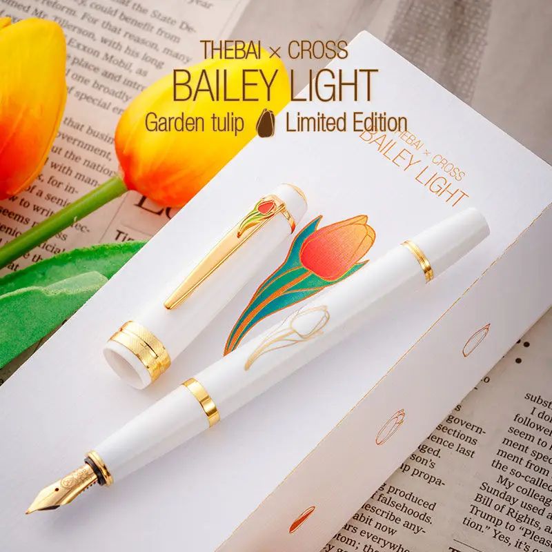 New THEBAI Tulip Limited ABS Resin Fountain Pen F 0.5MM Nib,with Golden Clip Smooth Writing Office Teacher School Practicing