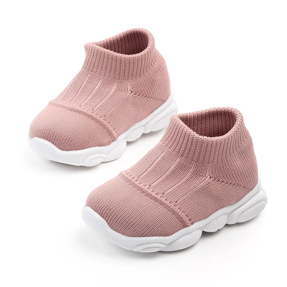 Baby Boys Girls First Walkers New Flying Woven Mesh Shoes Breathable Non-slip Baby Moccasin Shoes Spring Casual Toddler Shoes