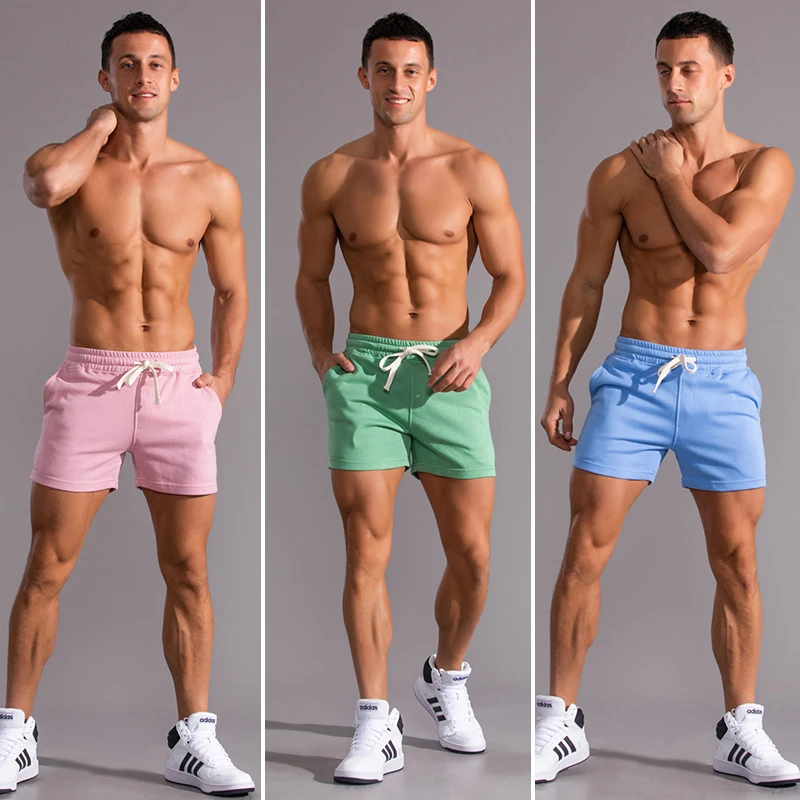 Shorts esportivos de corrida de secagem rápida masculina, shorts de ginástica, bolso de praia, musculação, fitness, roupas de marca masculina, verão