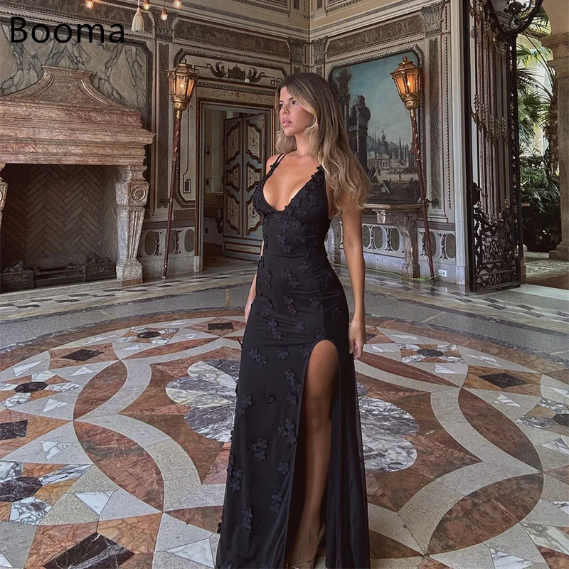 

Booma Mermaid Elegant Spaghetti Straps Evening Dresses Formal Party Gowns for Women Long Saudi Arabic Prom Gown Dubai Customize