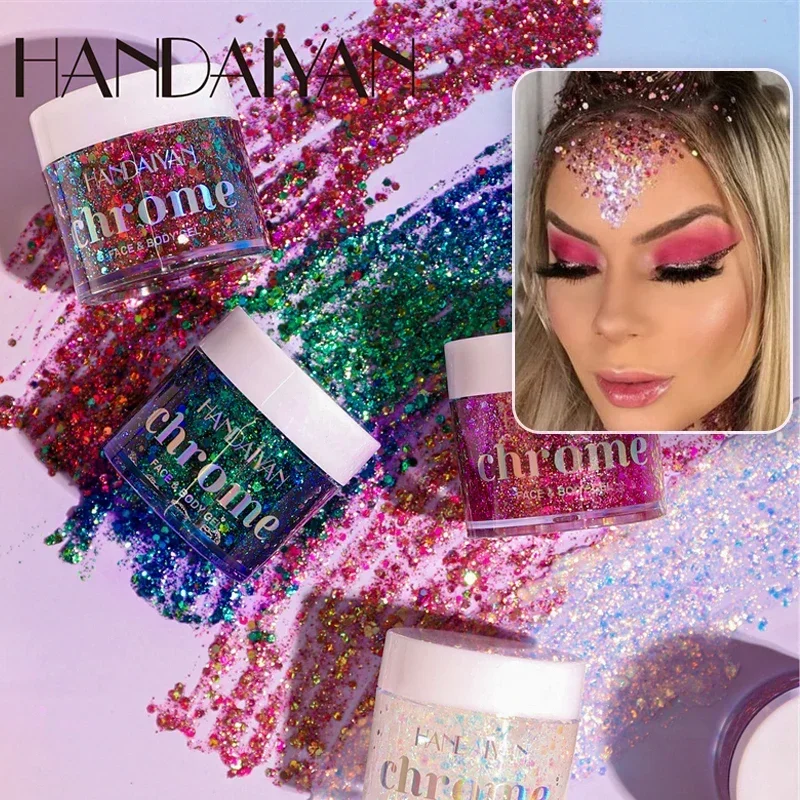 ハンドaiyan-グロインスタントグリッターペースト,フラッシュクリーム,アイケア,ボディ,フェイス,ジェル,アートフェスティバル,パーティーデコレーション,6色