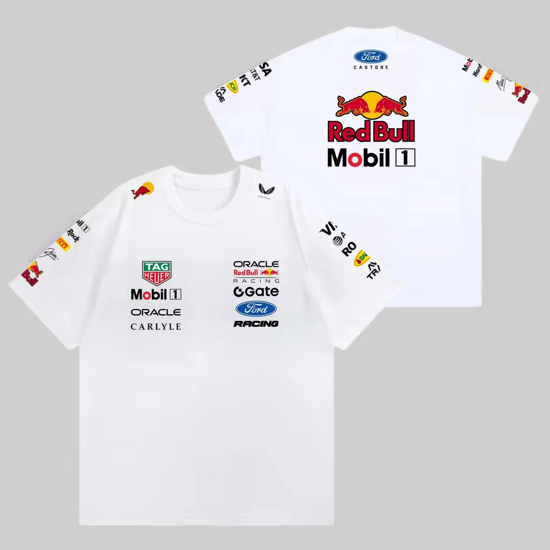 2026 Red Bull Racing  MAX Verstappen racing uniform pure cotton T-shirt, Isack Hadjar driver jersey, fan supporter Tees