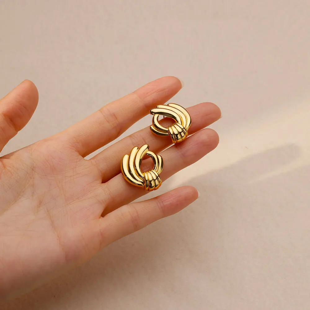 أقراط أجنحة فريدة للنساء ، فولاذ مقاوم للصدأ ، قرط ثقب معدني مضاد للحساسية ، هدية مجوهرات ذهبية ، اتجاه يومي جديد ،