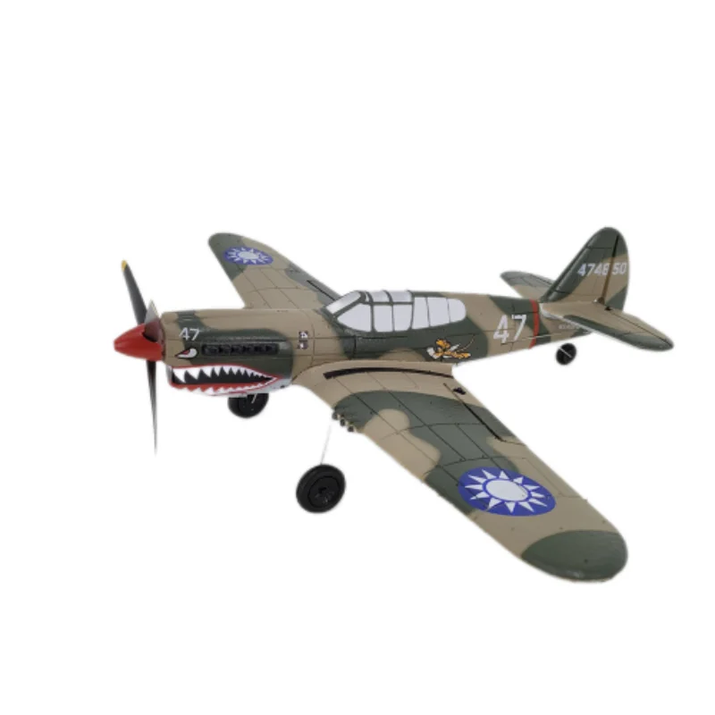 

2023 New P-40 RC Aircraft P40 Fighter 400mm Wingspan 4CH 6-Axis Gyro One-Key U-Turn Aerobatic RTF RC Airplane Model Outdoor Toys