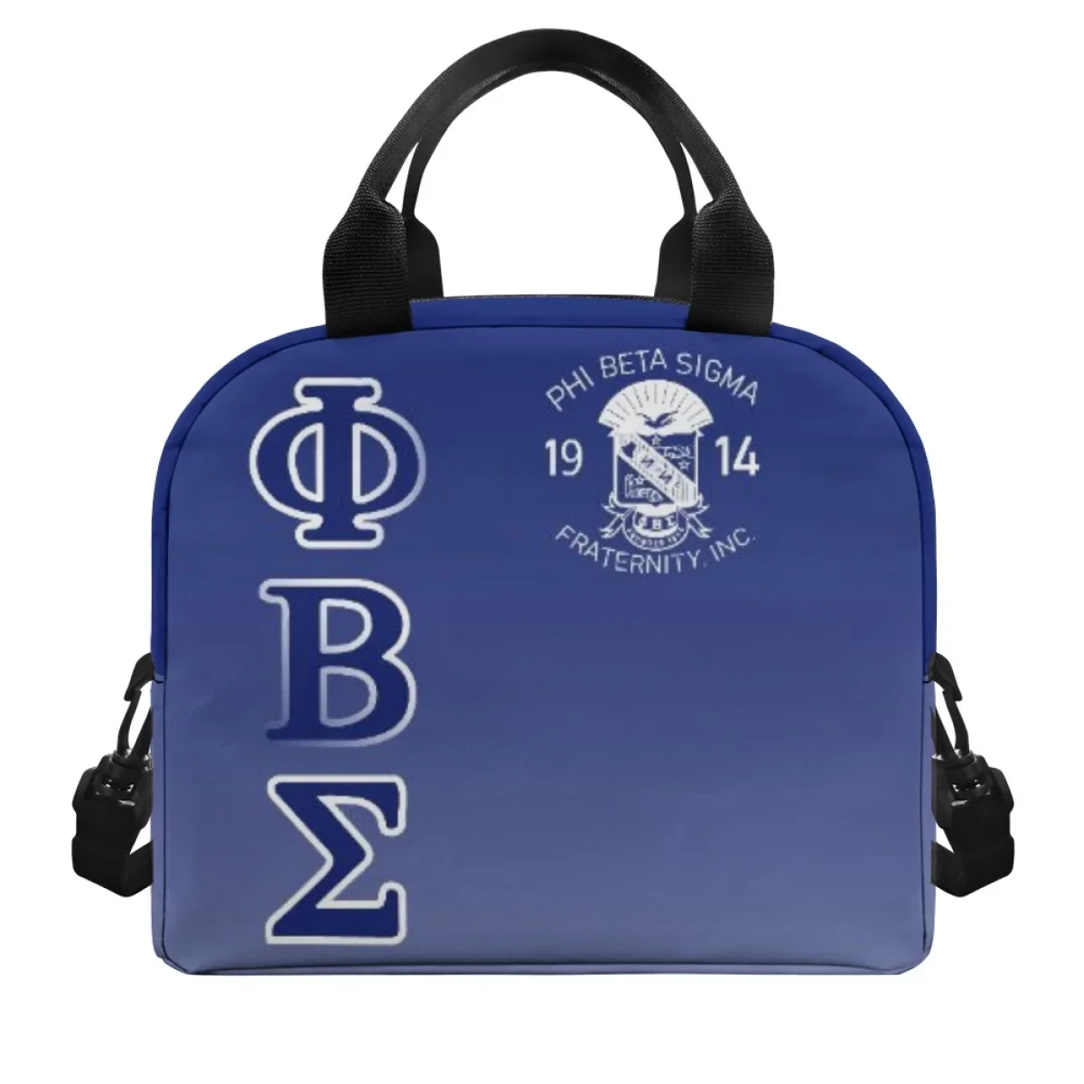 Phi Beta Sigma Gradient Design Insulated Cooler Meal Convenient & Lightweight Popular Thermal Lunchbox Lonchera